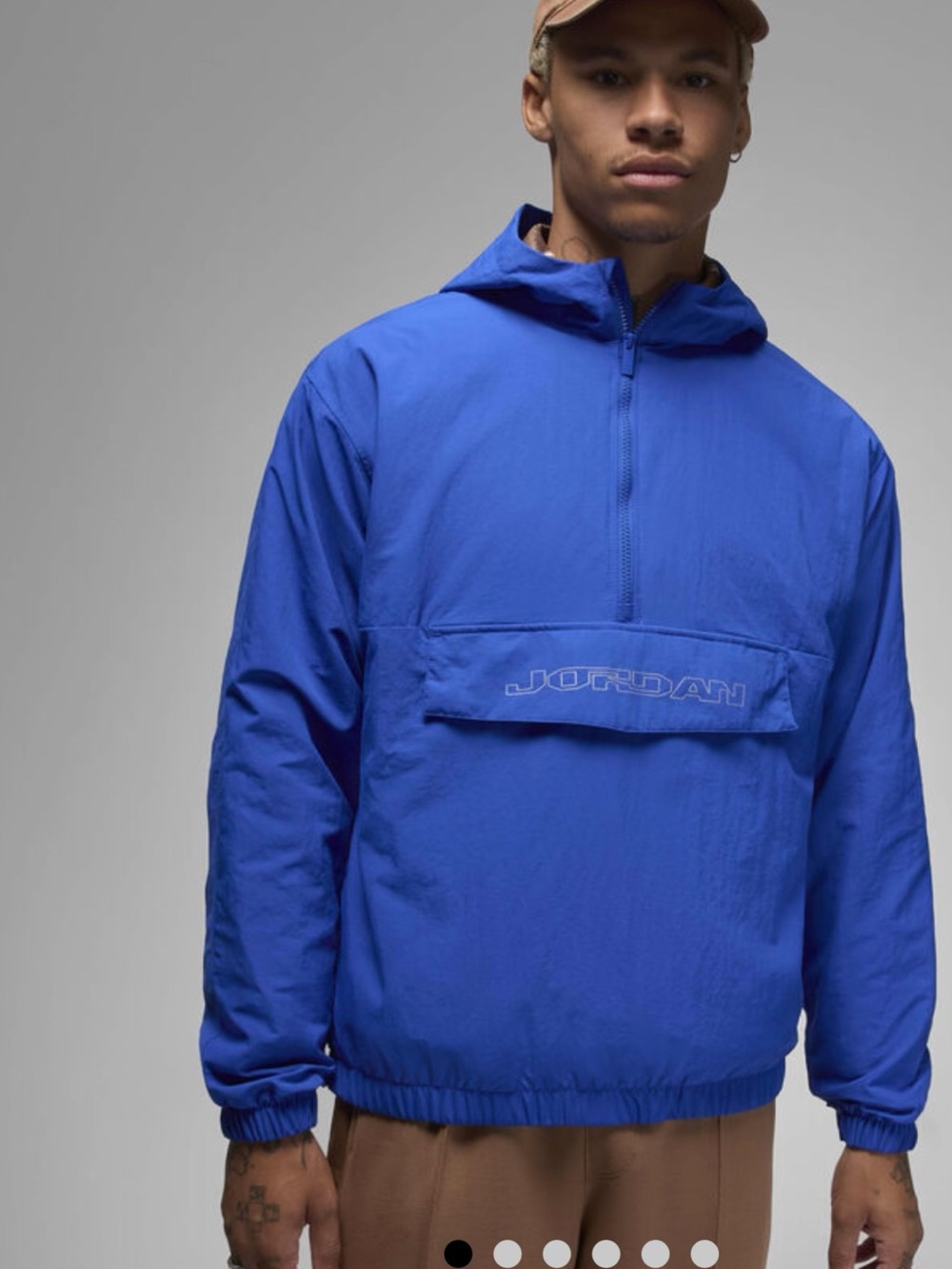 Jordan Royal Blue Hooded Pullover Windbreaker